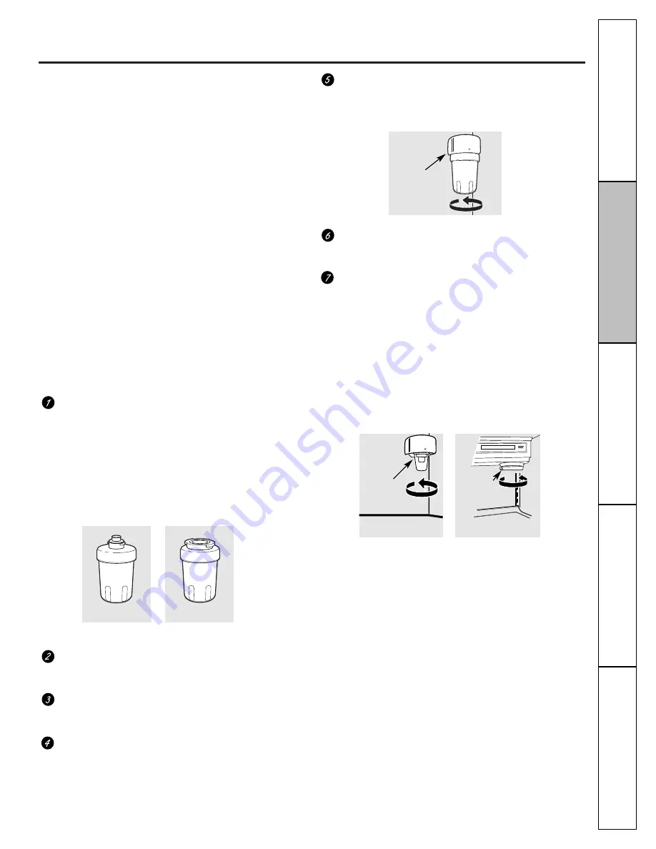 GE SIDE-BY-SIDE REFRIGERATOR 26 Owner'S Manual And Installation Download Page 97