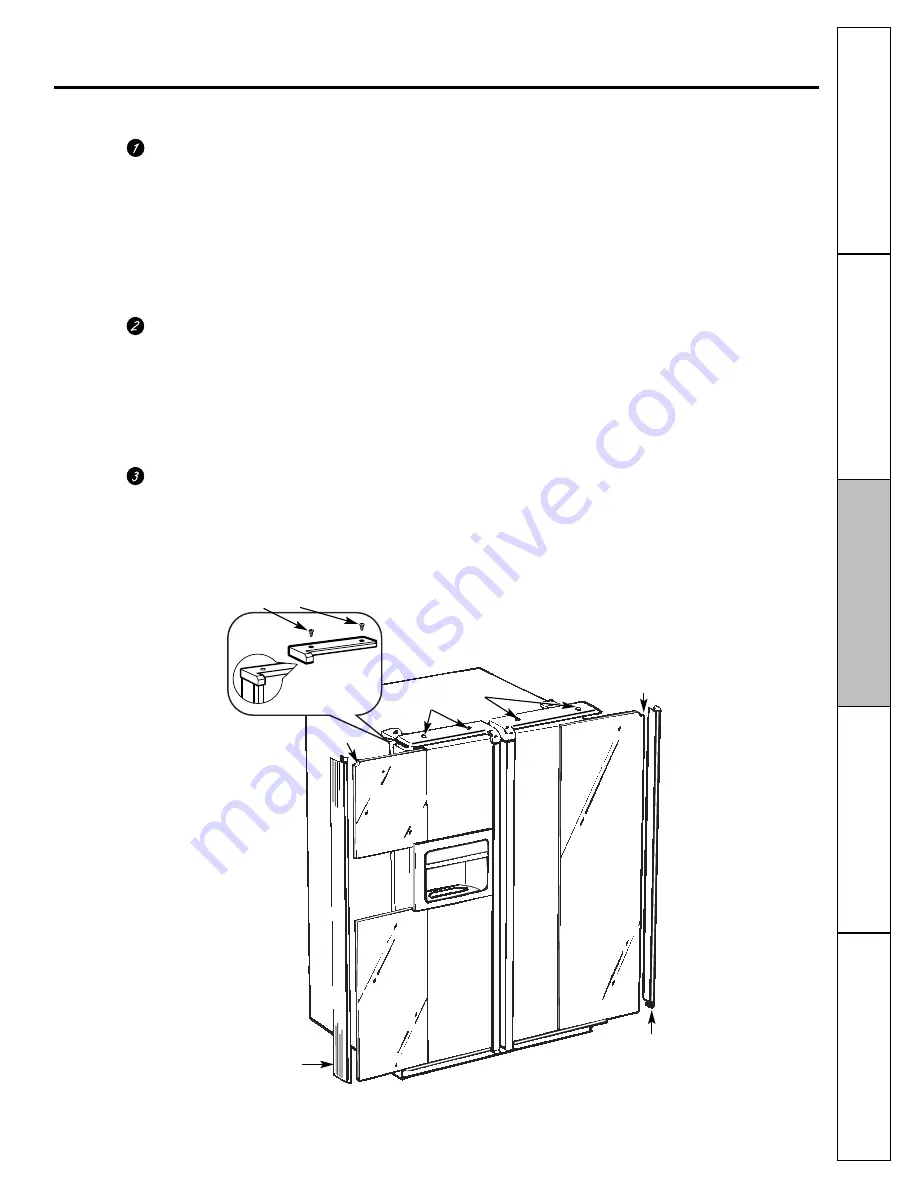 GE SIDE-BY-SIDE REFRIGERATOR 26 Owner'S Manual And Installation Download Page 109