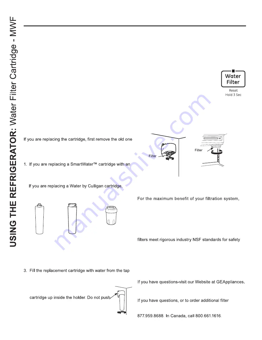 GE SIDE-BY-SIDE REFRIRATOR 22 Owner'S Manual & Installation Manual Download Page 10