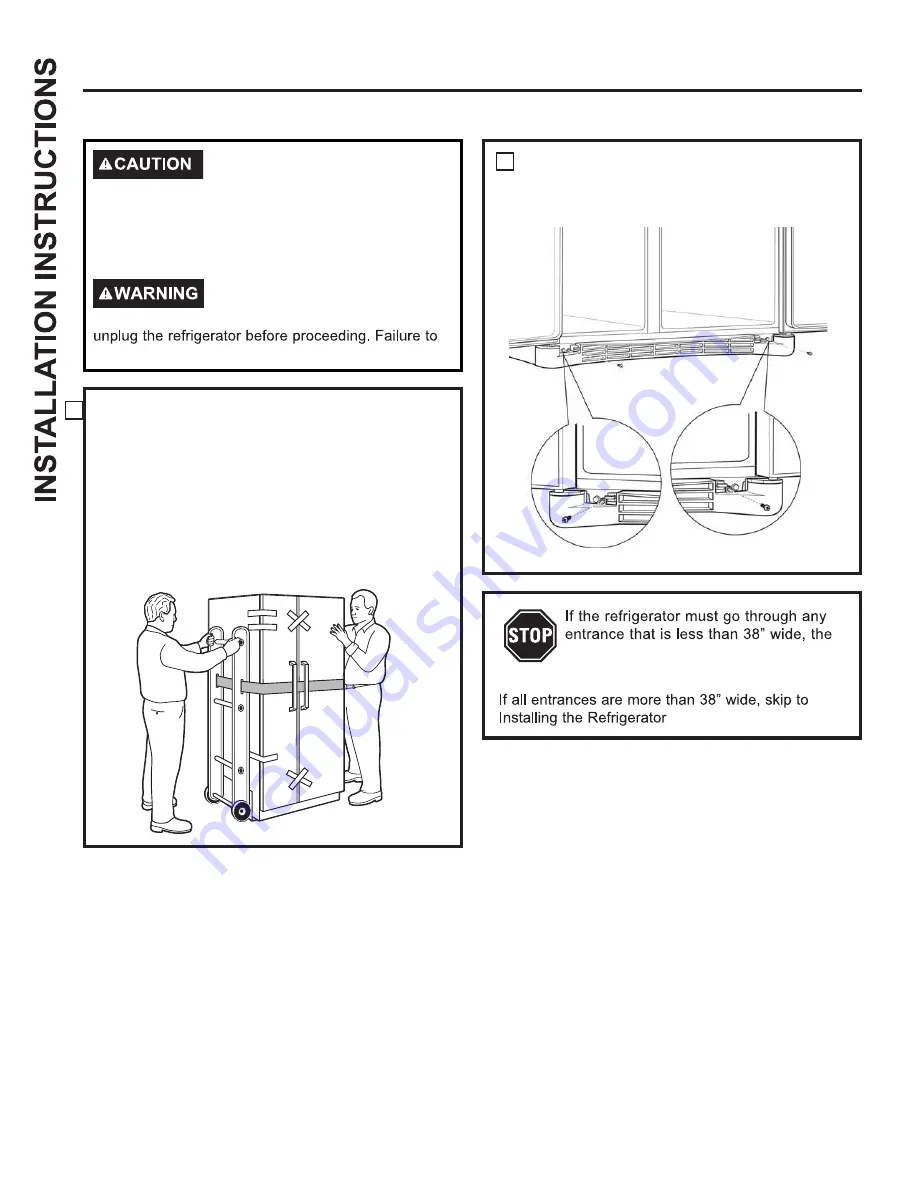 GE SIDE-BY-SIDE REFRIRATOR 22 Скачать руководство пользователя страница 24