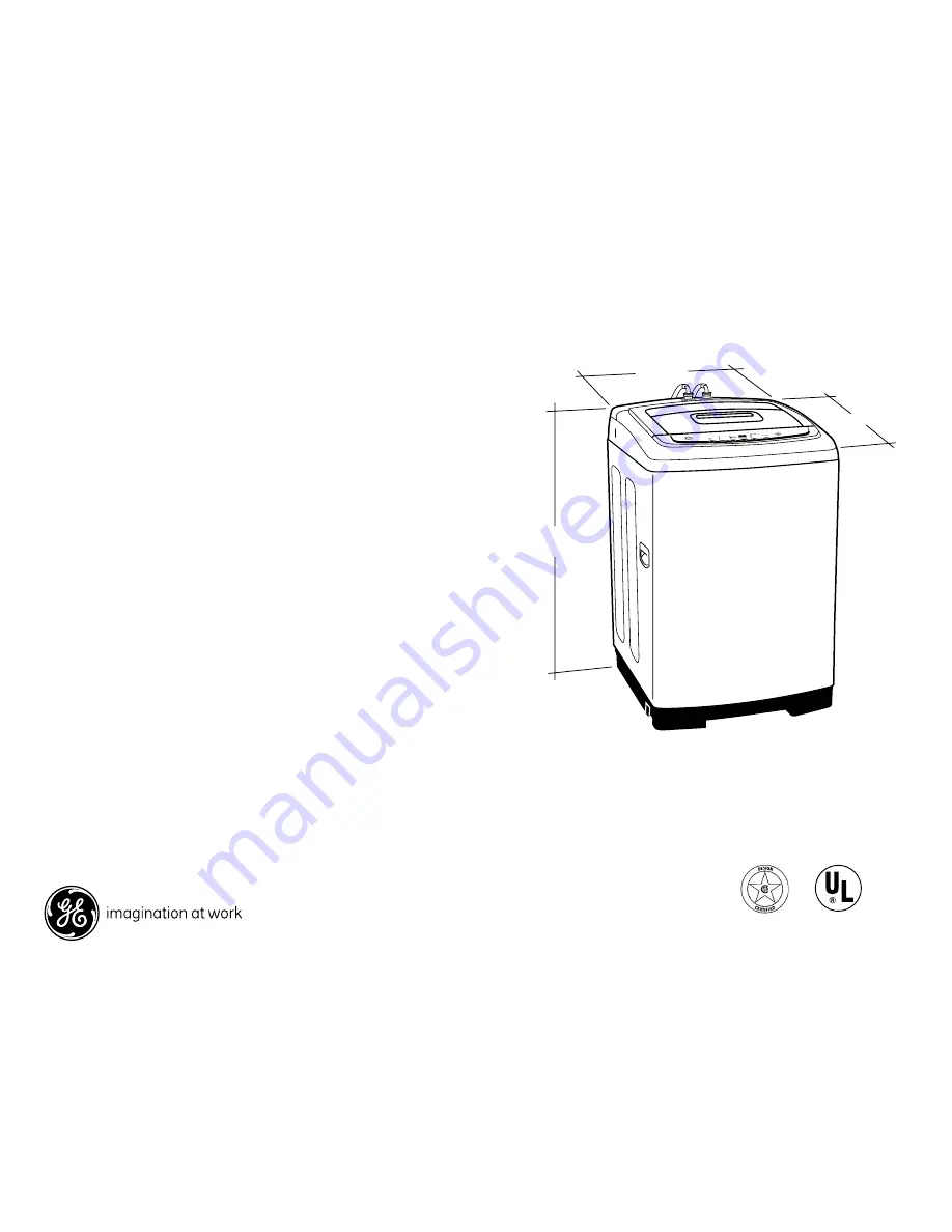 GE WSLP1500 Dimensions And Installation Information Download Page 1