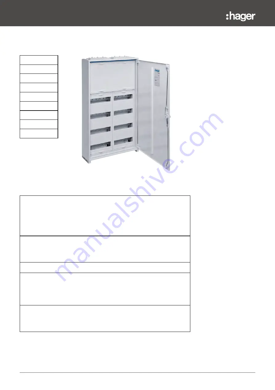 hager FWB Series Manual Download Page 38