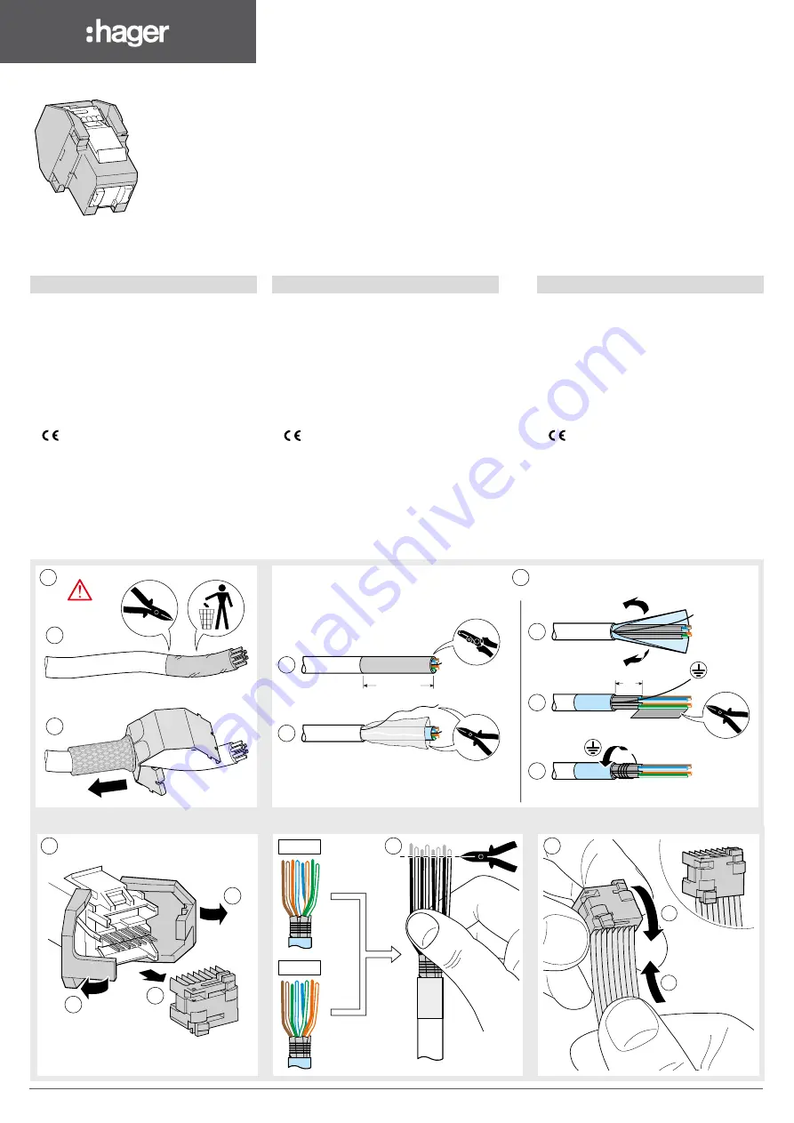 hager TN002 User Instructions Download Page 1