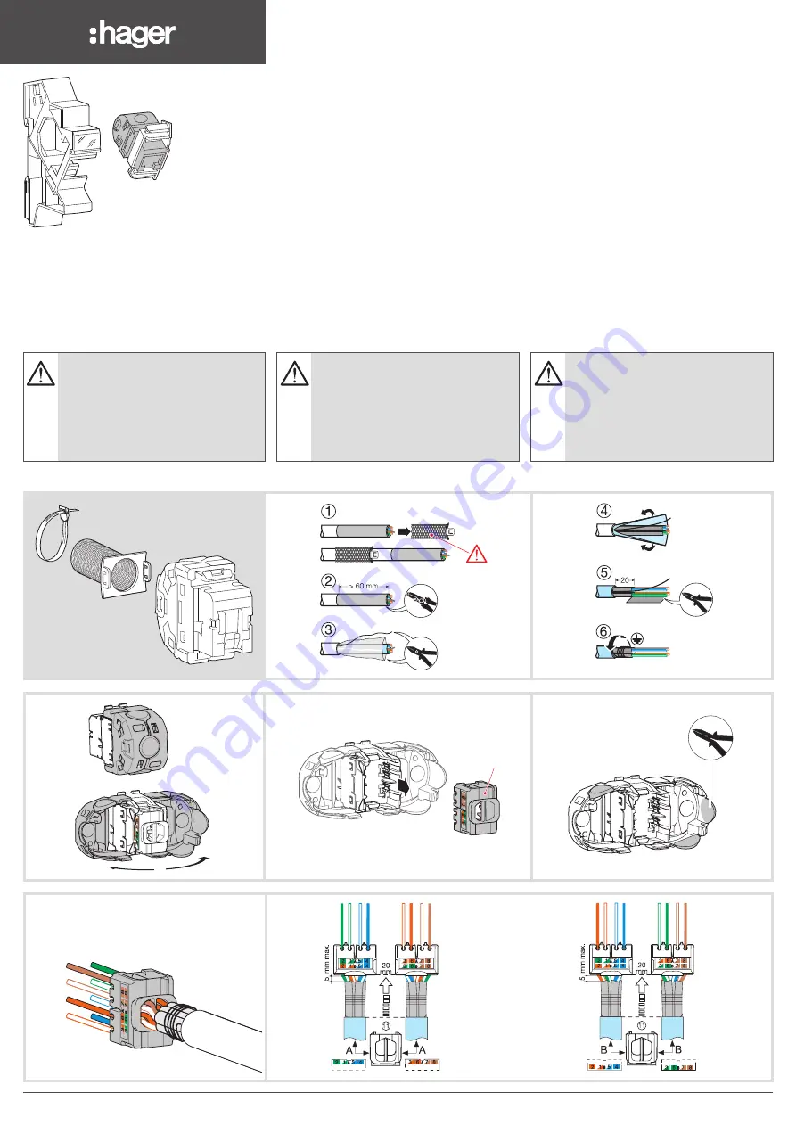 hager TN007S Quick Start Manual Download Page 1