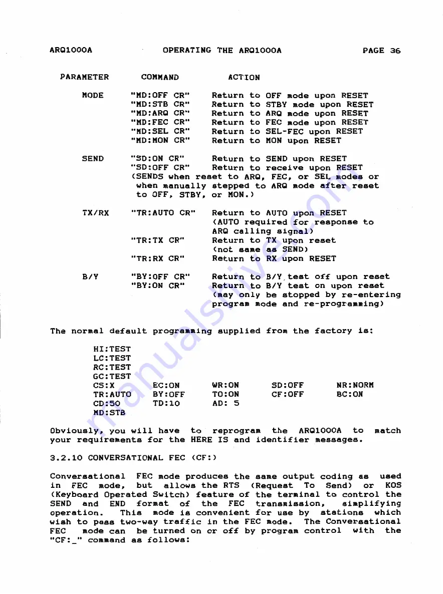 Hal Communications ARQ1000A Manual Download Page 39