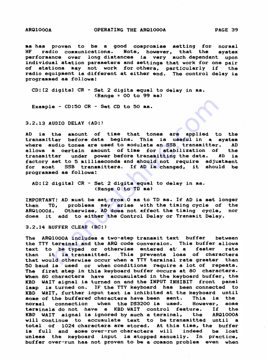 Hal Communications ARQ1000A Manual Download Page 42