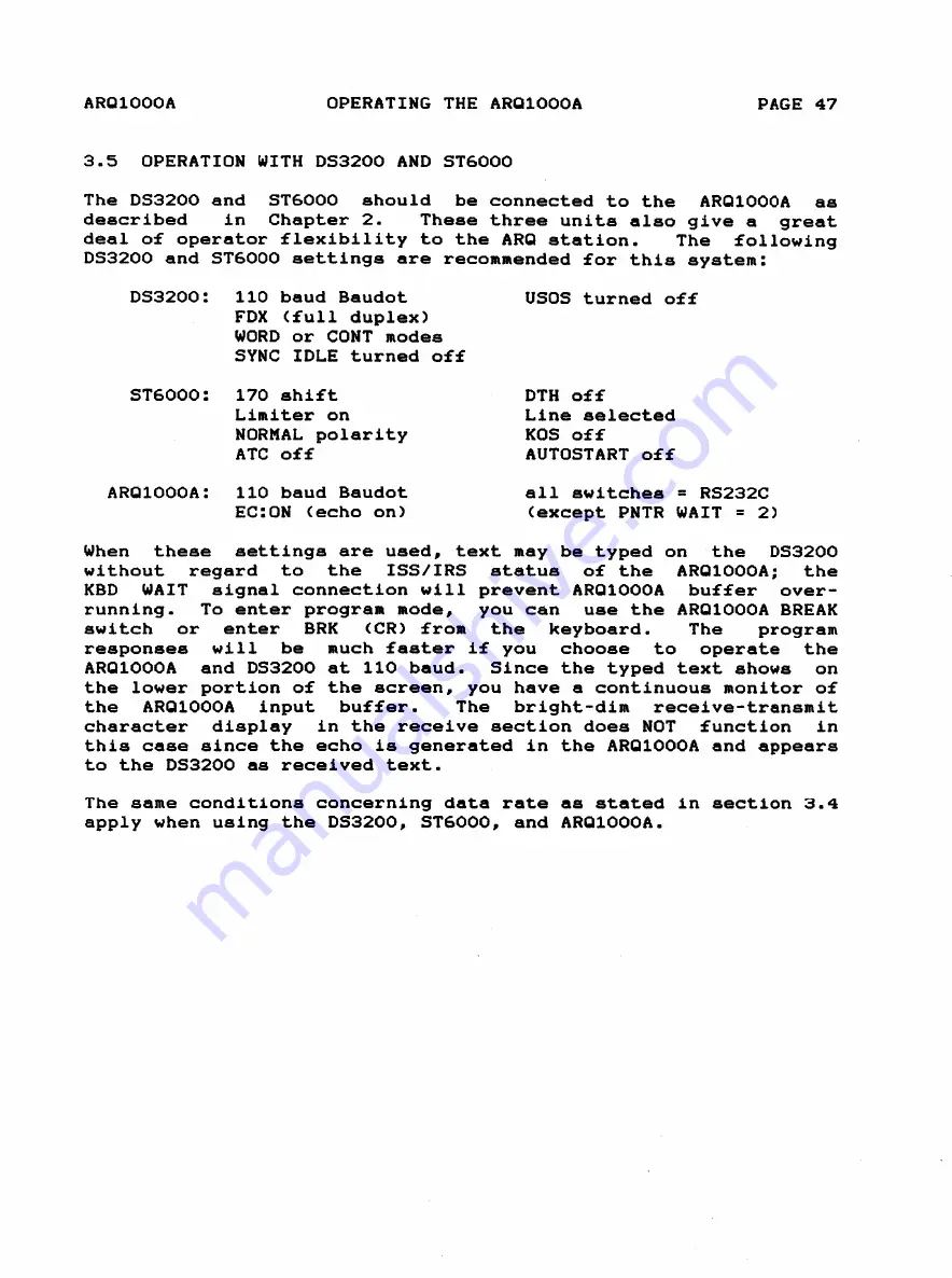 Hal Communications ARQ1000A Manual Download Page 50