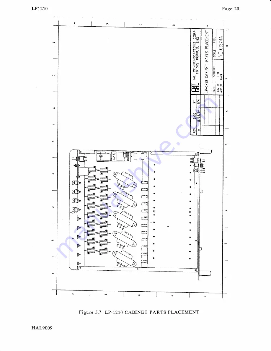 Hal Communications LP1210 Technical Manual Download Page 21