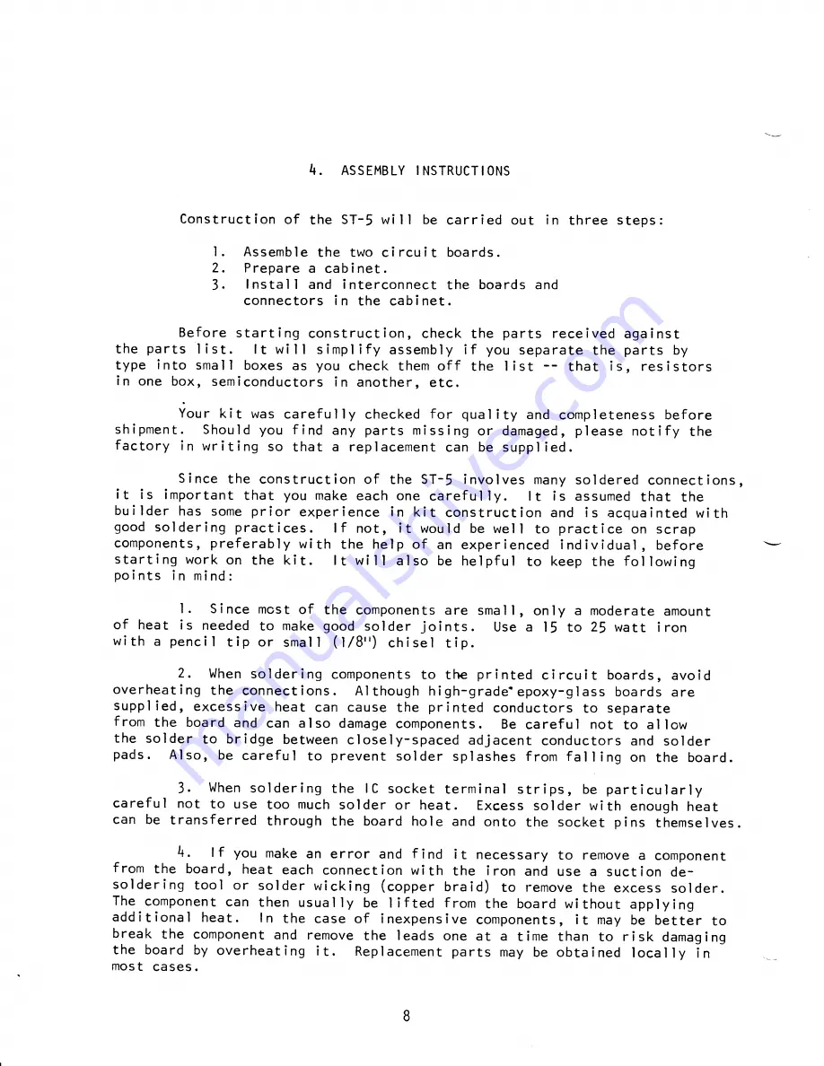 Hal Communications ST-5 Instruction Manual Download Page 11