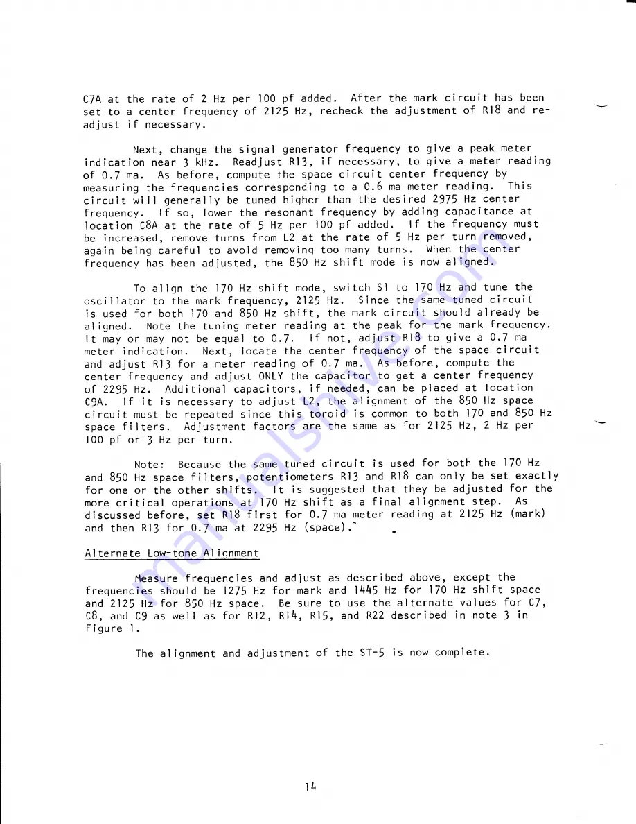 Hal Communications ST-5 Instruction Manual Download Page 17