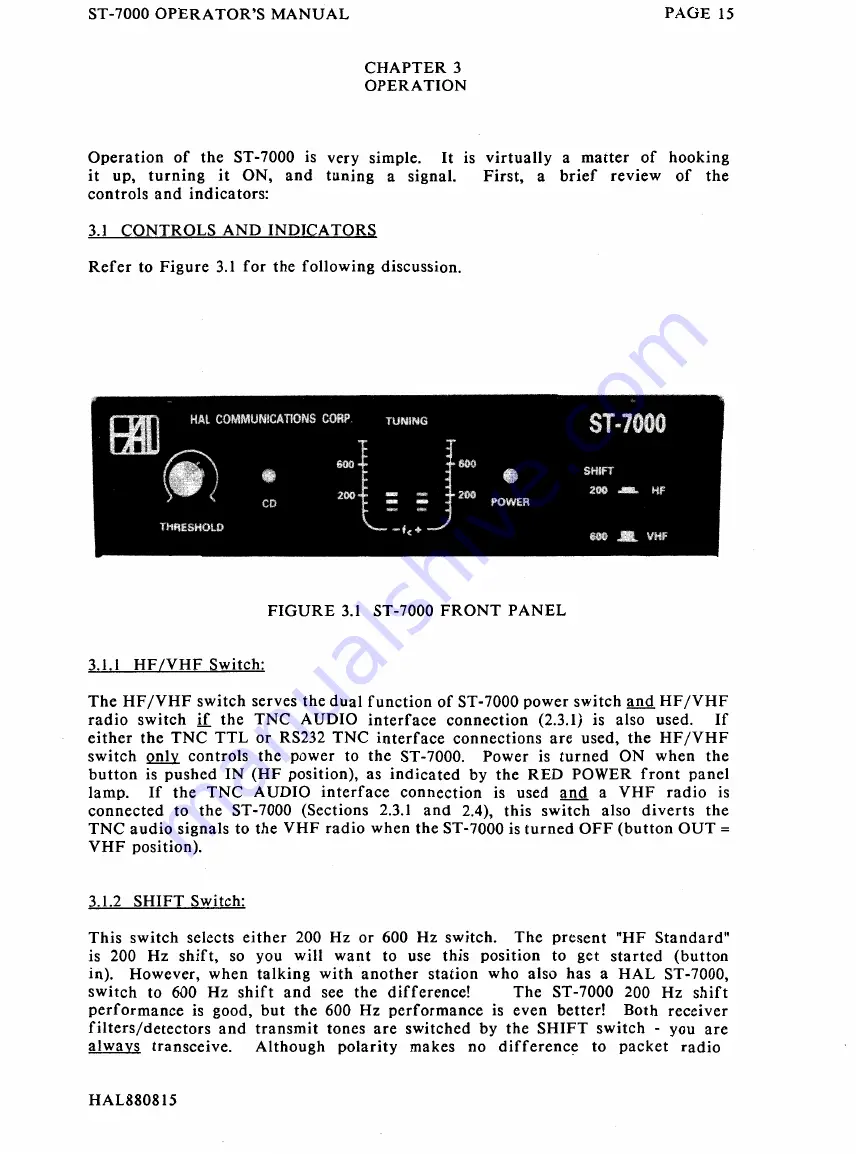 Hal Communications ST-7000 Скачать руководство пользователя страница 18