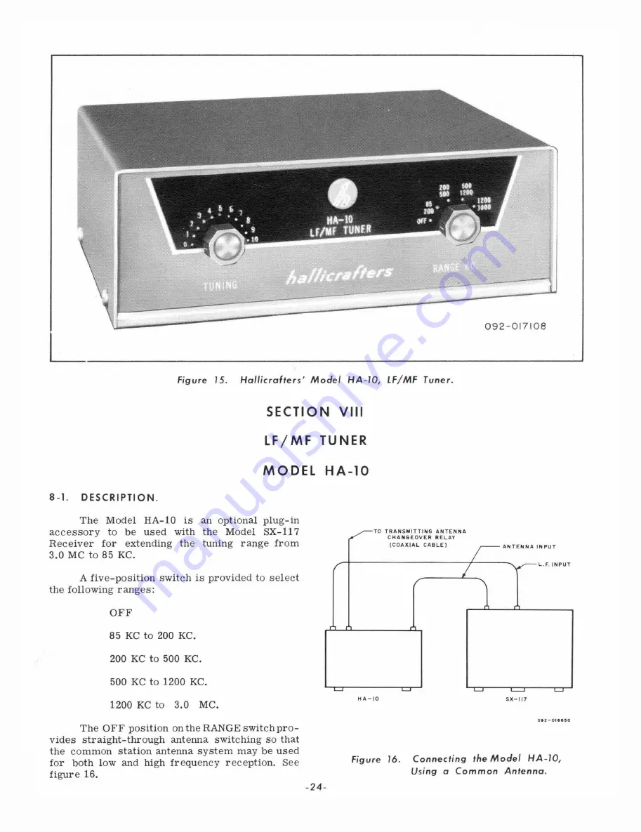 Hallicrafters 5X-117 Скачать руководство пользователя страница 26