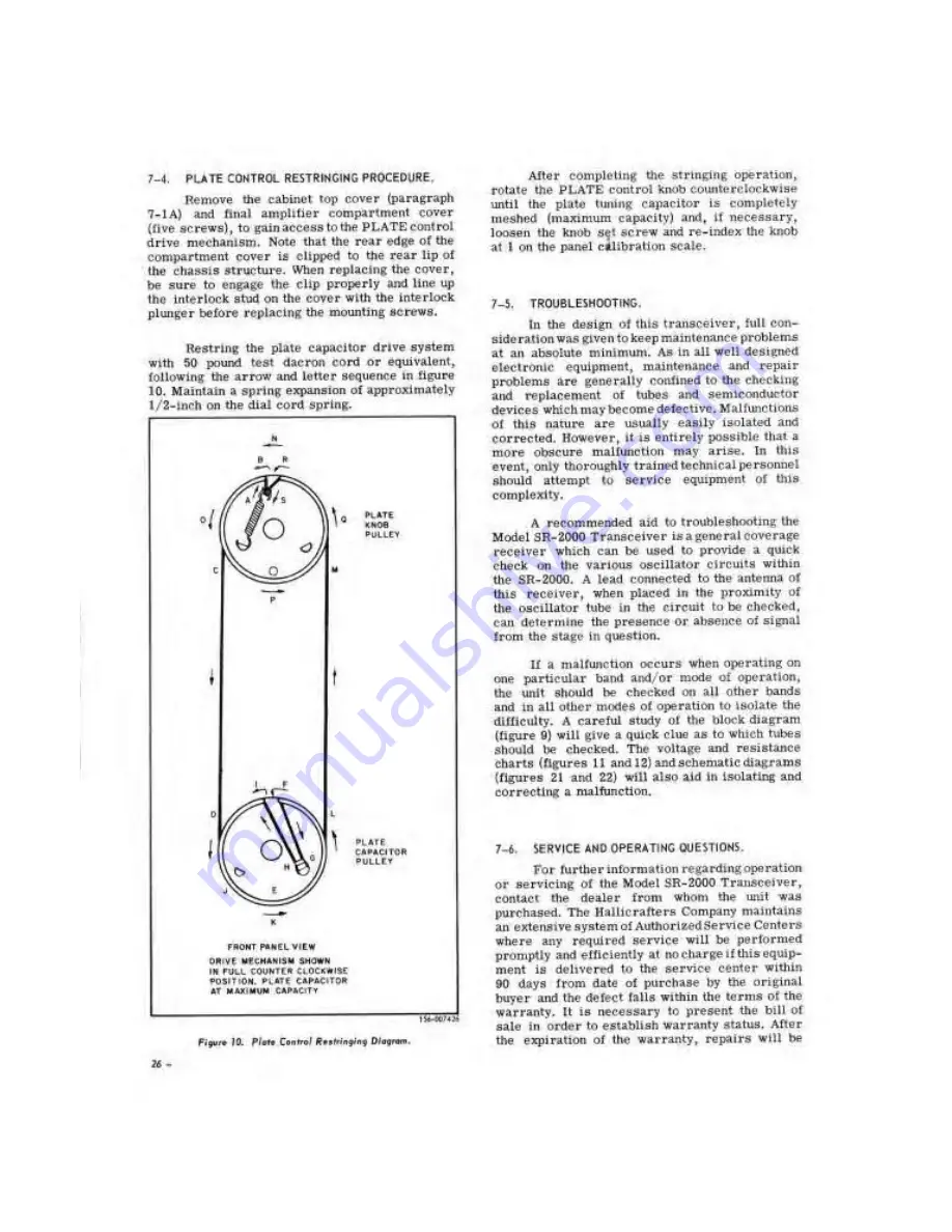 Hallicrafters SR-2000 Operating And Service Instructions Download Page 27