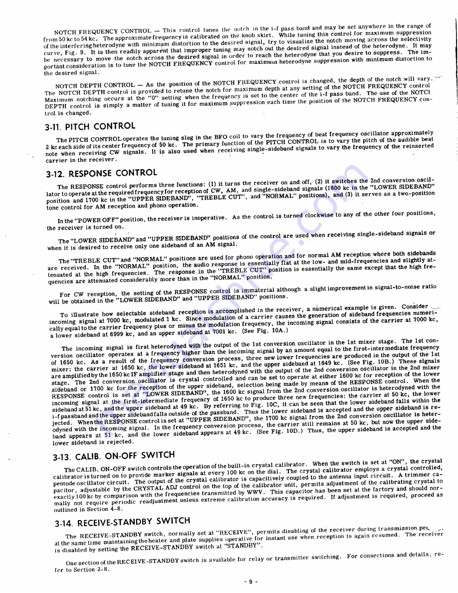 Hallicrafters SX-100 MARK IA Operating And Service Instructions Download Page 9