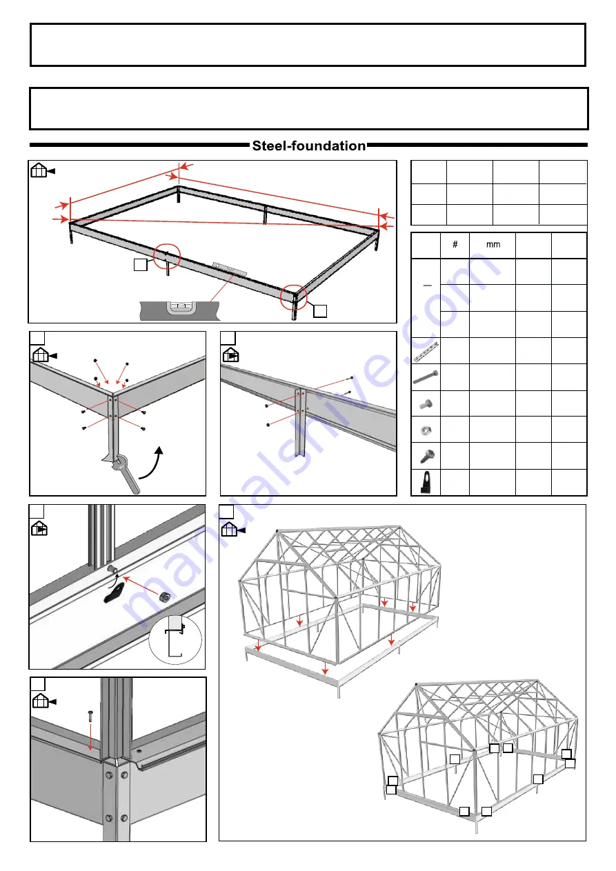 Halls Greenhouses Universal Installation Manual Download Page 15