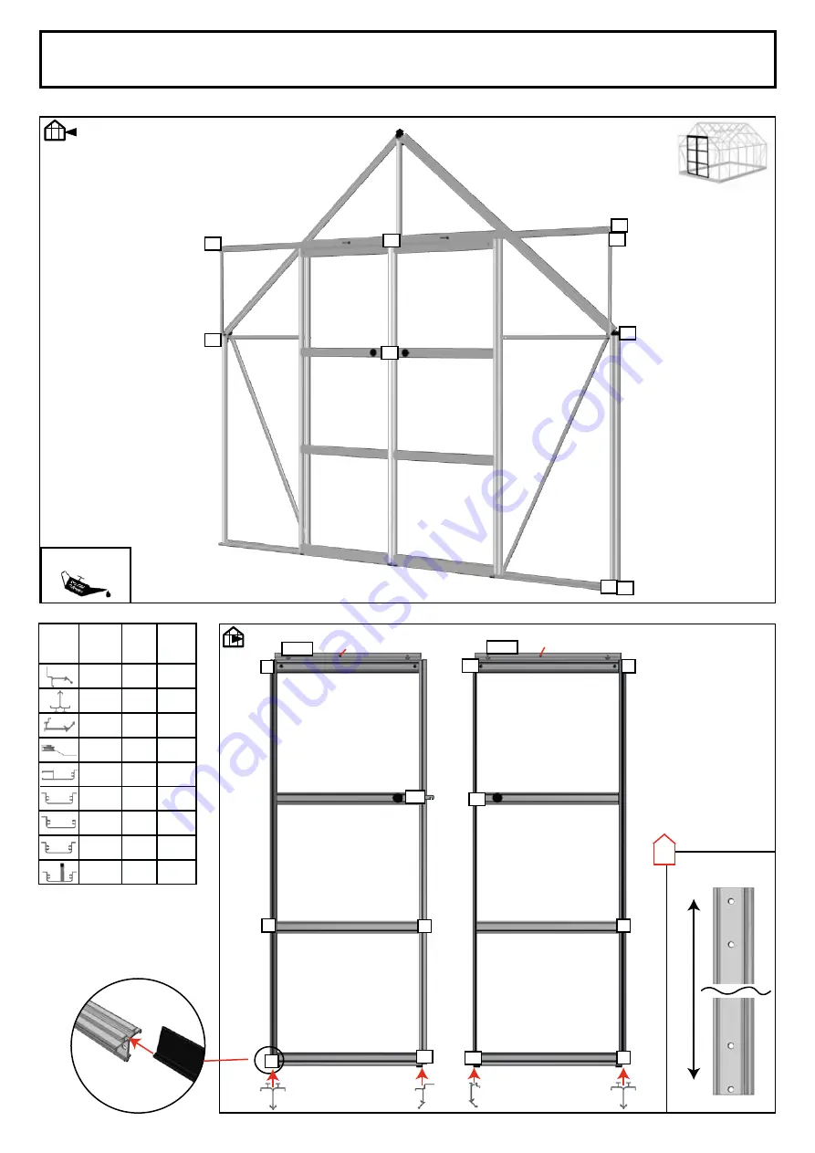 Halls Greenhouses Universal Installation Manual Download Page 28