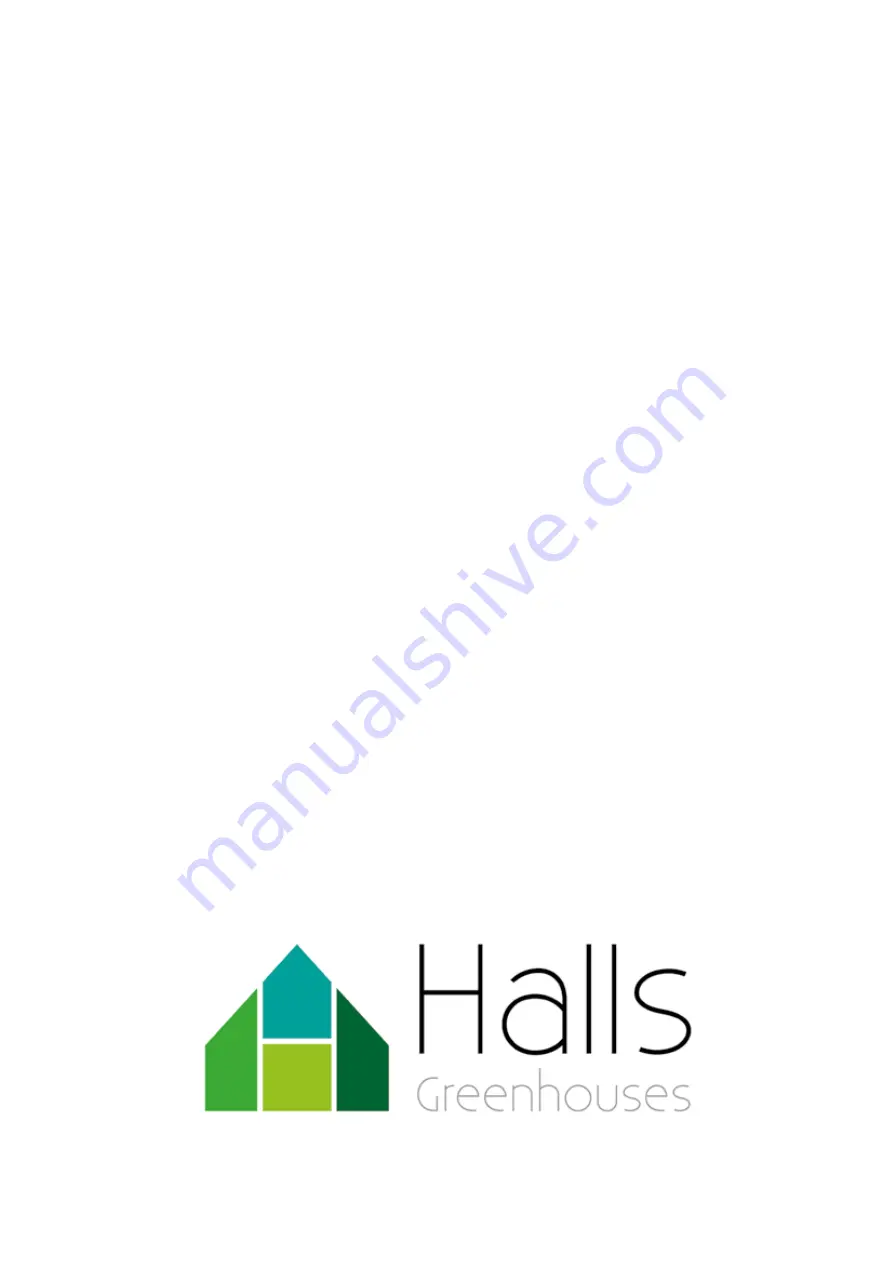 Halls Greenhouses Universal Installation Manual Download Page 40