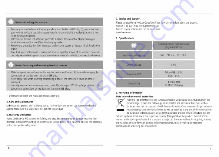 Hama 00124506 Operating Instructions Manual Download Page 3