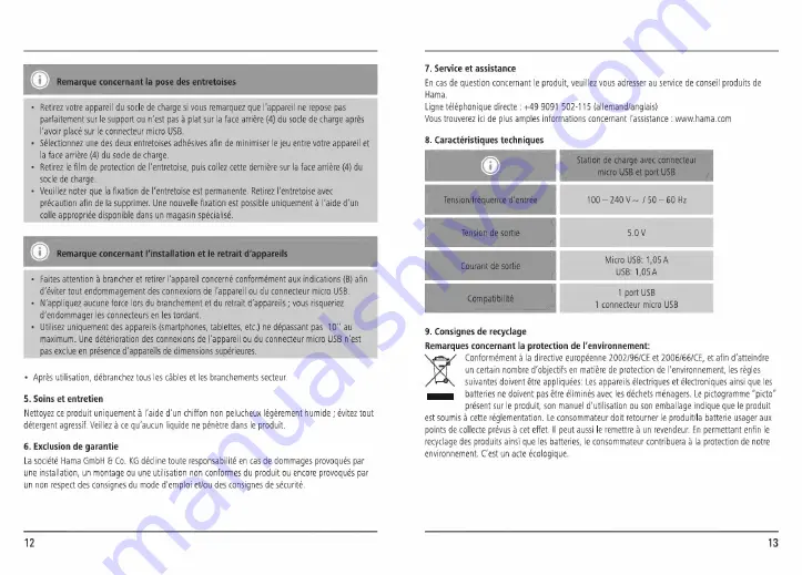 Hama 00124506 Operating Instructions Manual Download Page 7