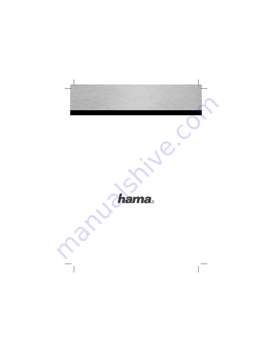 Hama 87033 Operating	 Instruction Download Page 1