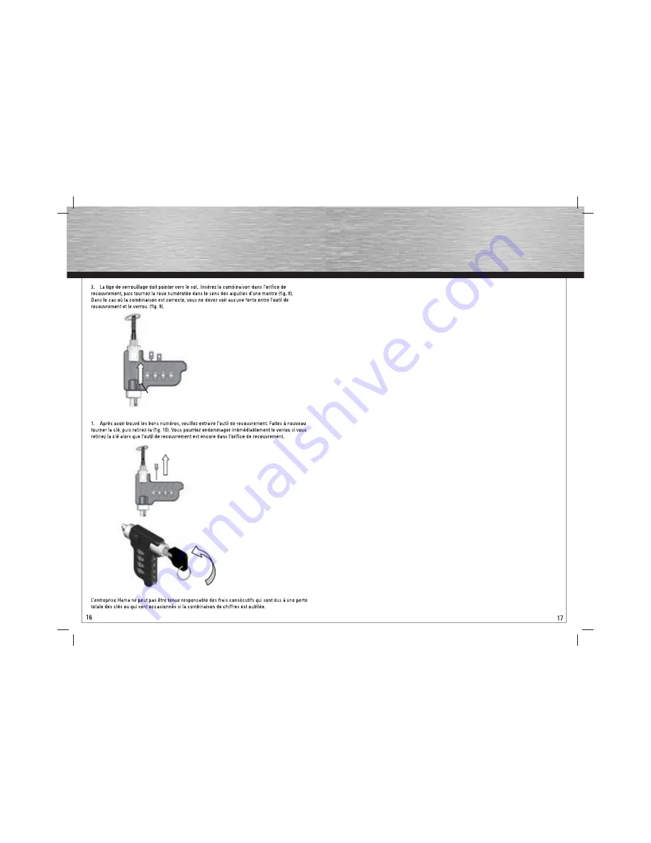 Hama Cable Lock Operating	 Instruction Download Page 9