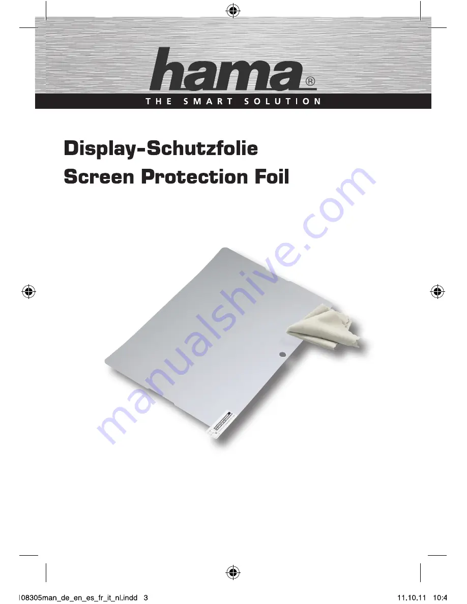 Hama Screen Protection Foil Operating	 Instruction Download Page 1