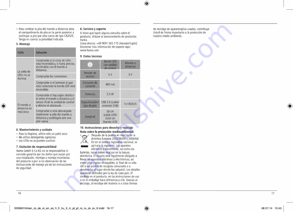 Hama TV-Relax Operating Instructions Manual Download Page 9