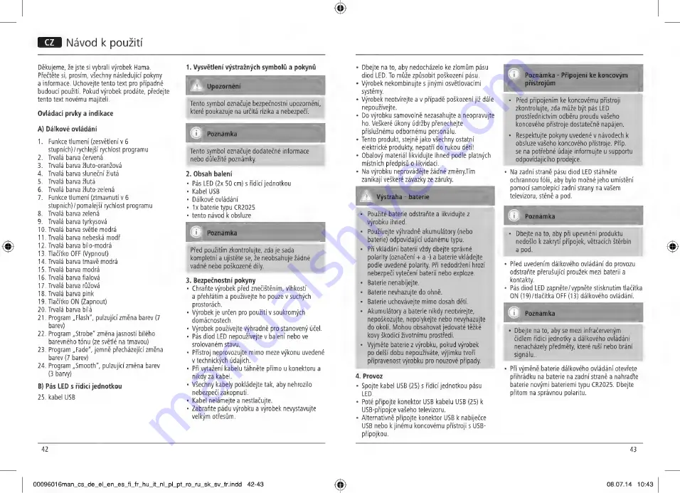 Hama TV-Relax Operating Instructions Manual Download Page 22