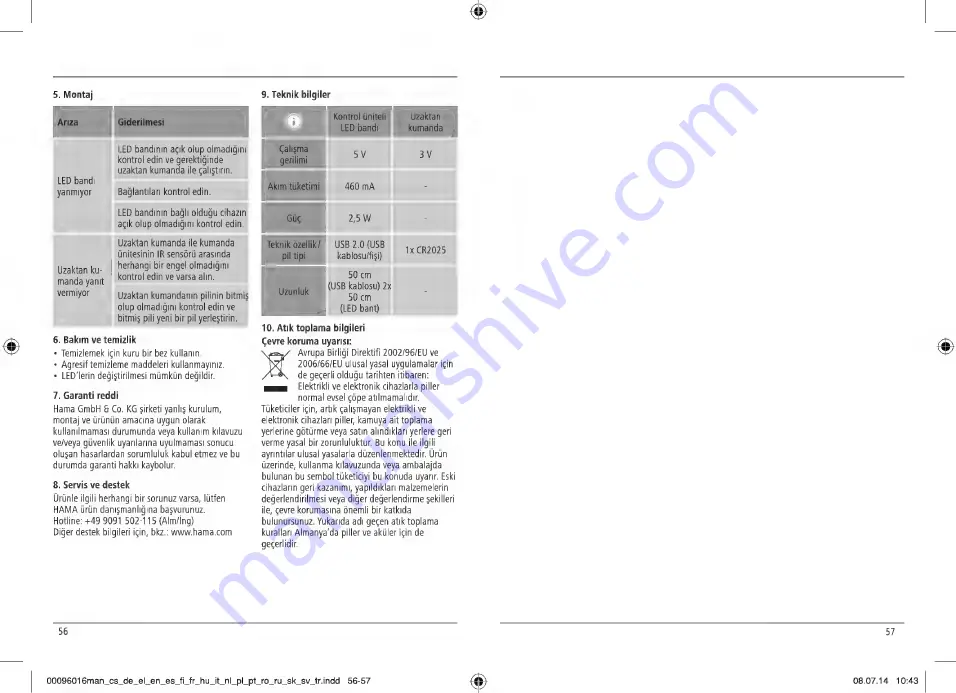 Hama TV-Relax Operating Instructions Manual Download Page 29