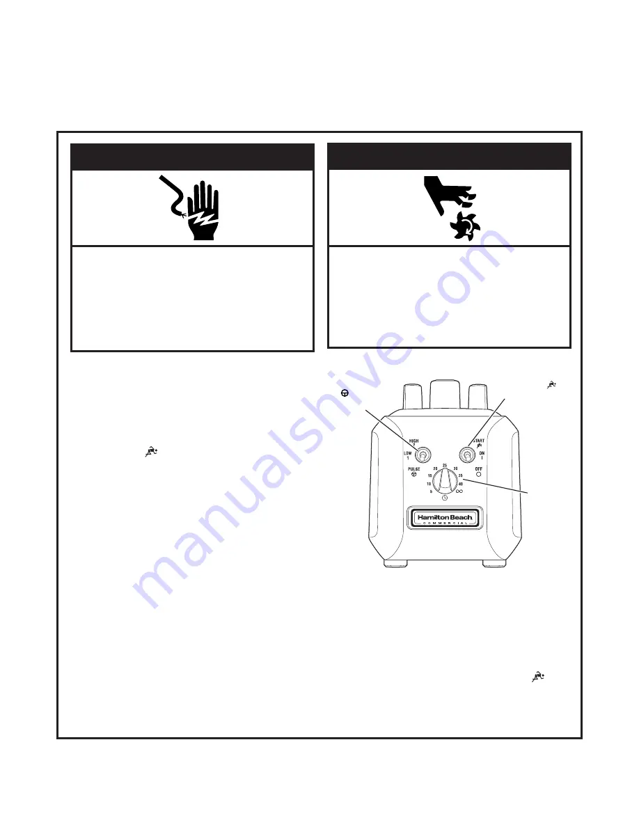 Hamilton Beach Commercial HBH450 Operation Manual Download Page 5