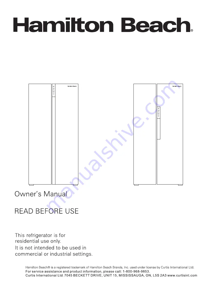 Hamilton Beach HZ4602 Owner'S Manual Download Page 1