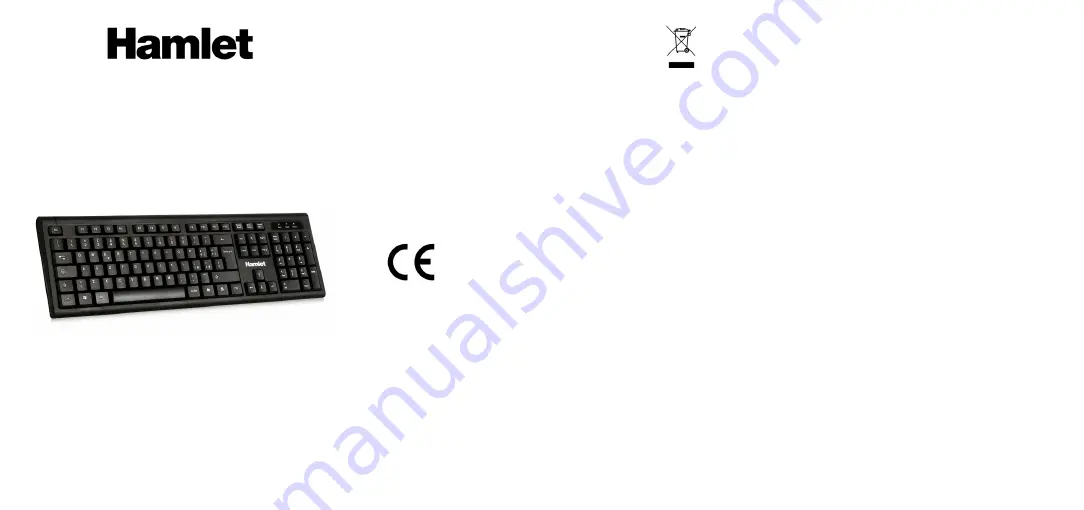 Hamlet KU200 BUSINESS KEYBOARD Manual Download Page 1