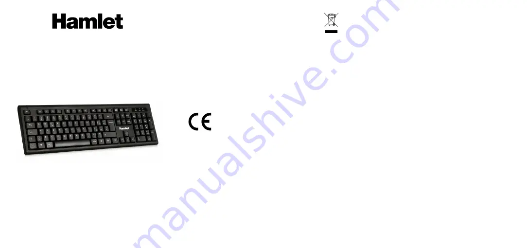 Hamlet KU200 BUSINESS KEYBOARD Manual Download Page 2