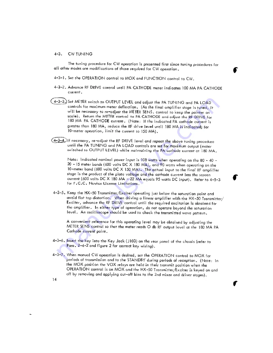 Hammarlund HX50 Service Manual Download Page 15