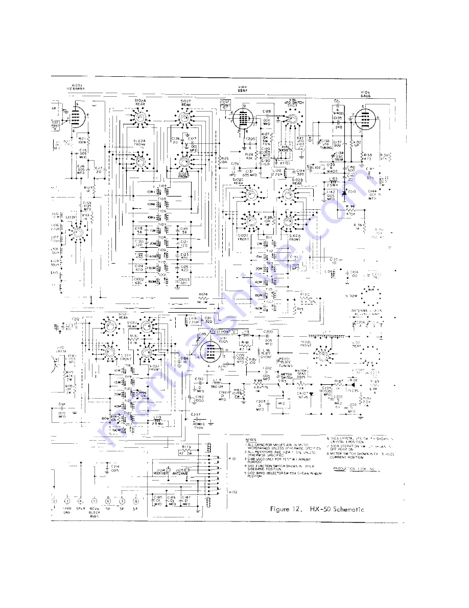 Hammarlund HX50 Service Manual Download Page 51