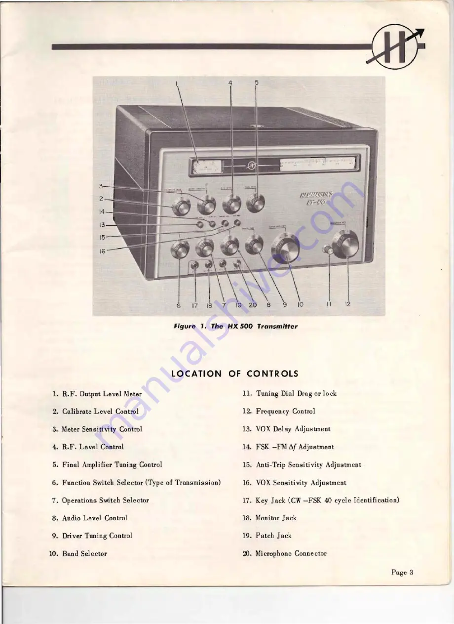 Hammarlund HX50 Technical Description And Operating Instructions Download Page 4