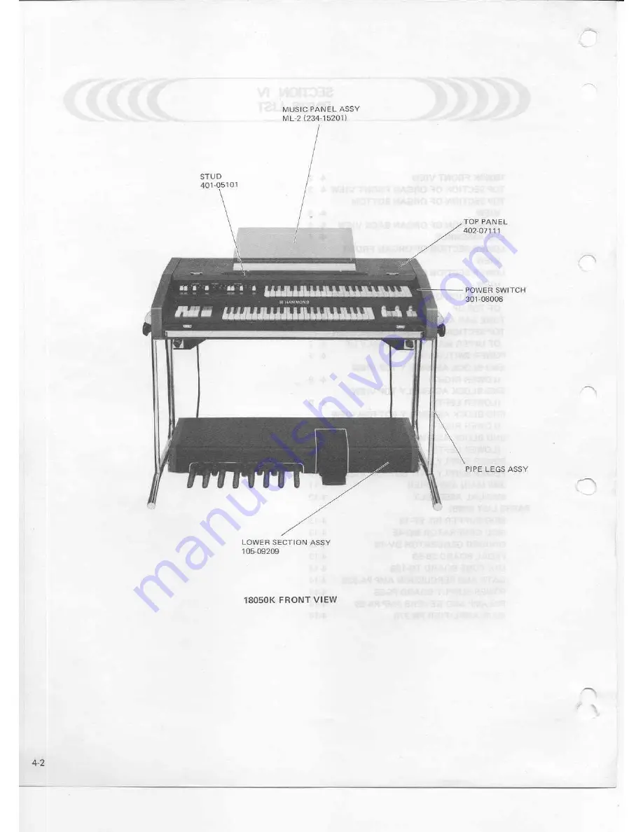 Hammond X-5 Service Manual Download Page 43