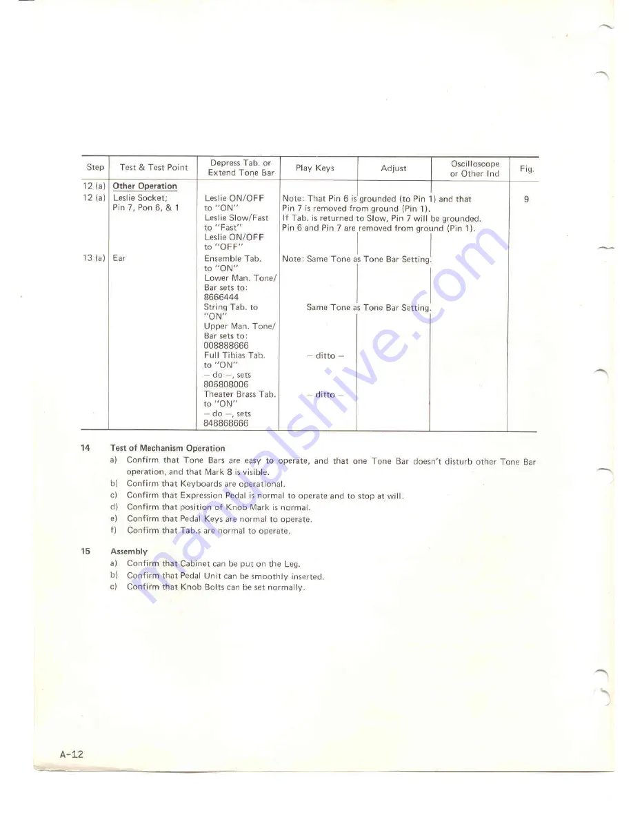 Hammond X-5 Service Manual Download Page 101