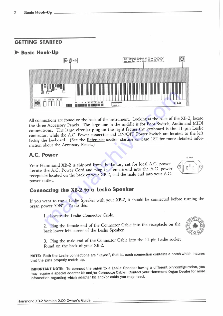 Hammond XB2 Скачать руководство пользователя страница 11