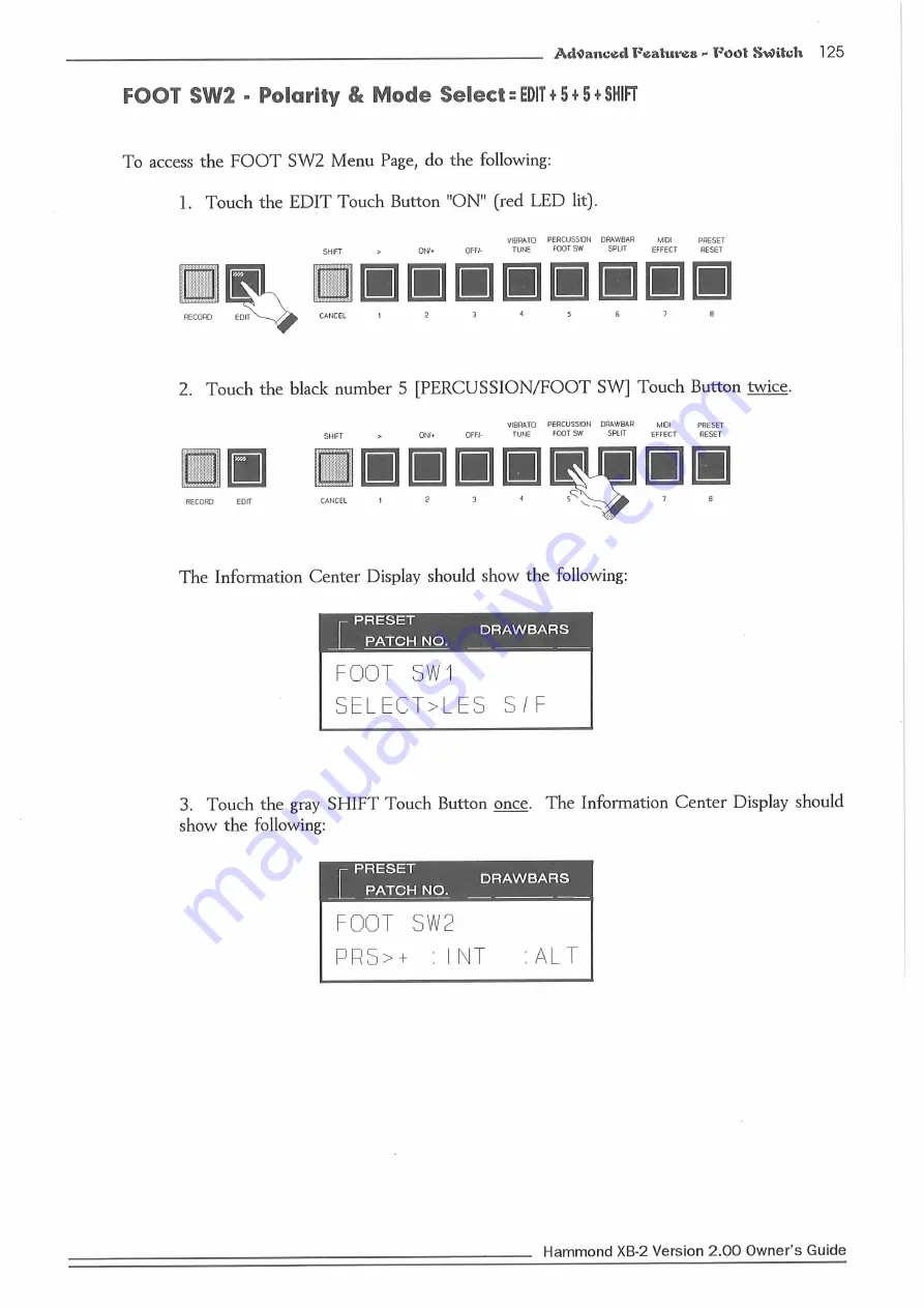 Hammond XB2 Owner'S Playing Manual Download Page 132