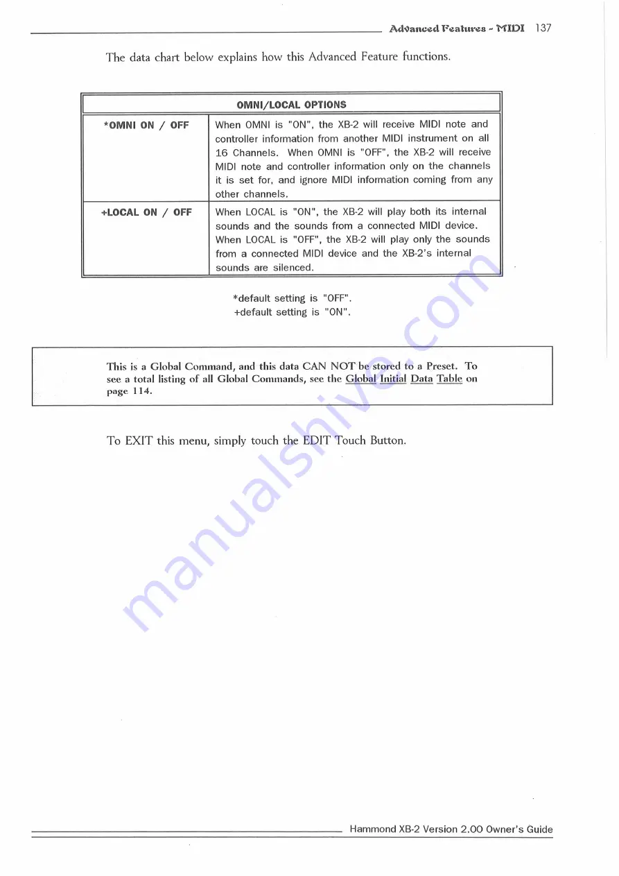 Hammond XB2 Owner'S Playing Manual Download Page 144