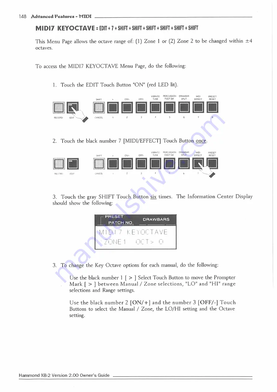 Hammond XB2 Owner'S Playing Manual Download Page 155