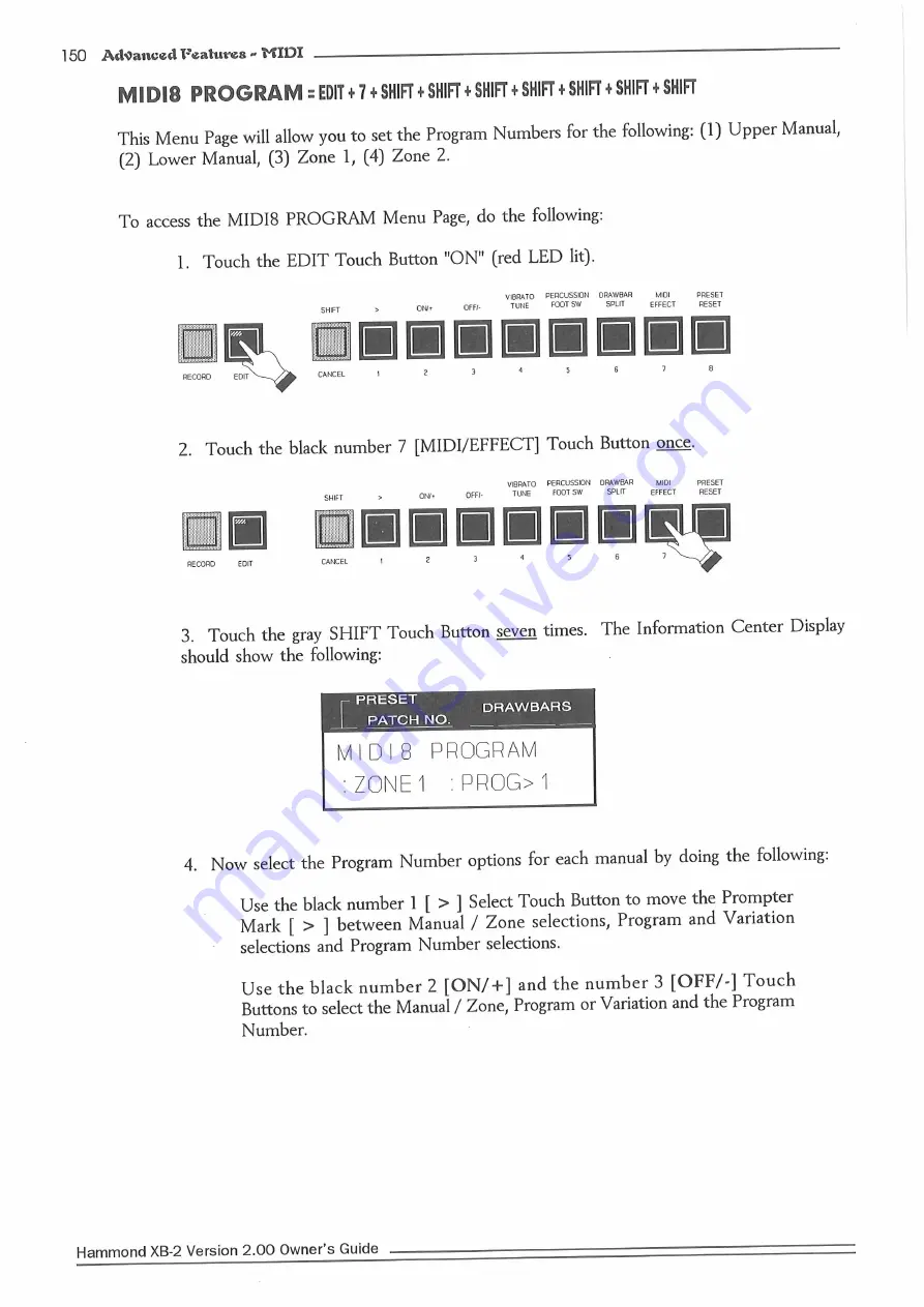 Hammond XB2 Owner'S Playing Manual Download Page 157