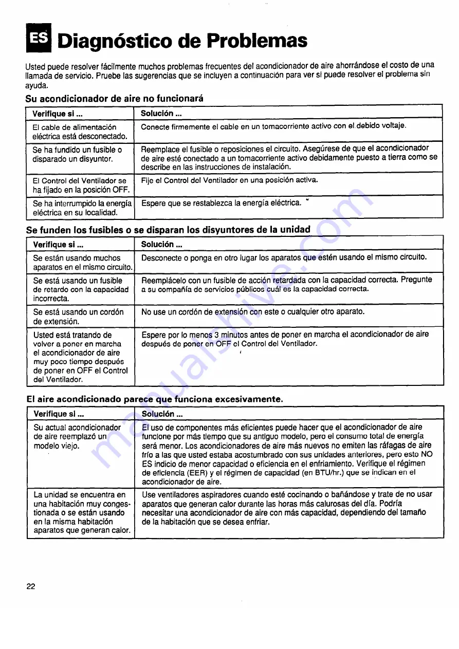 HAMPTON BAY BHAC0500FS1 Use And Care Manual Download Page 23