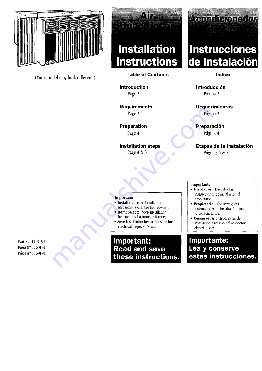 HAMPTON BAY BHAC0500FS1 Use And Care Manual Download Page 35