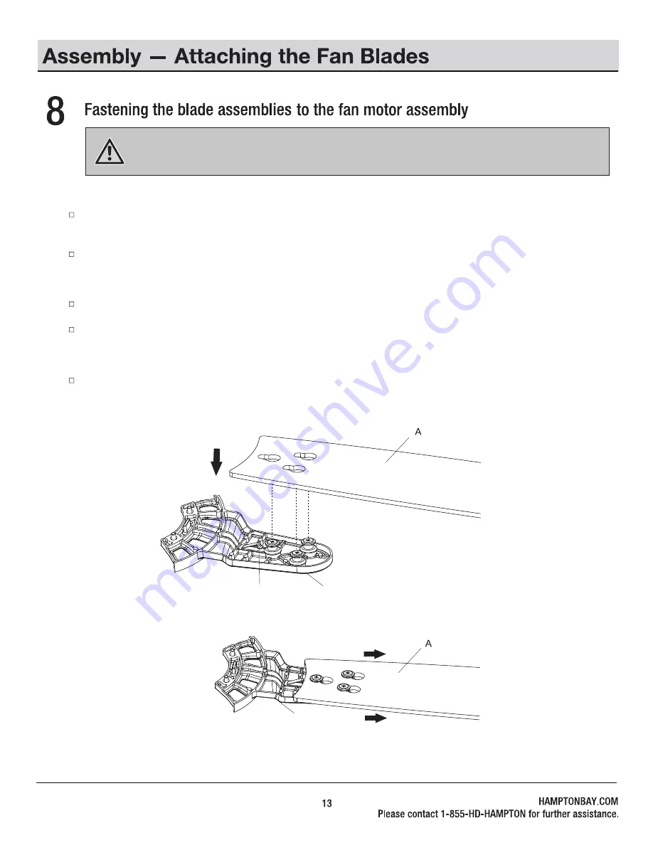 HAMPTON BAY CHELIA SW22008GD Use And Care Manual Download Page 13