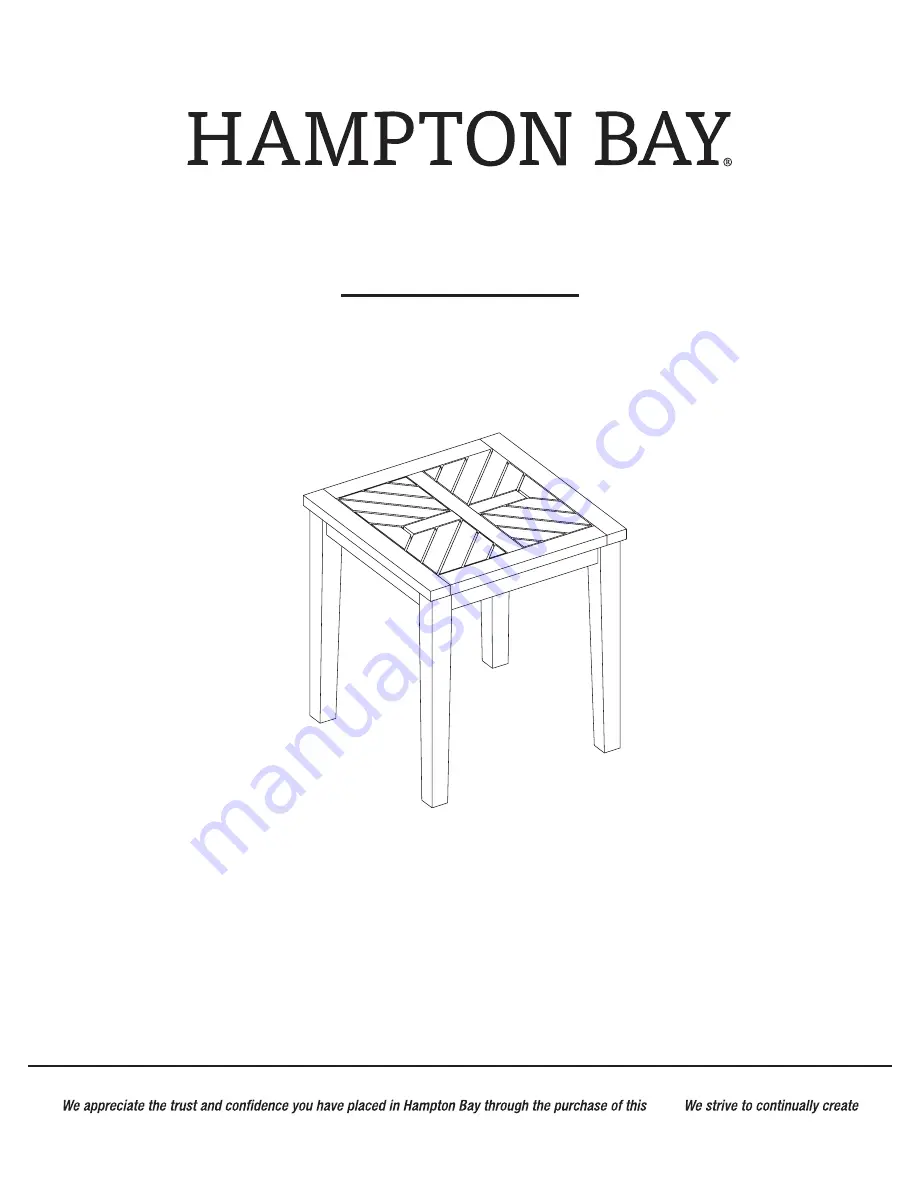 HAMPTON BAY WOODFORD FRN-808120-ST Use And Care Manual Download Page 1