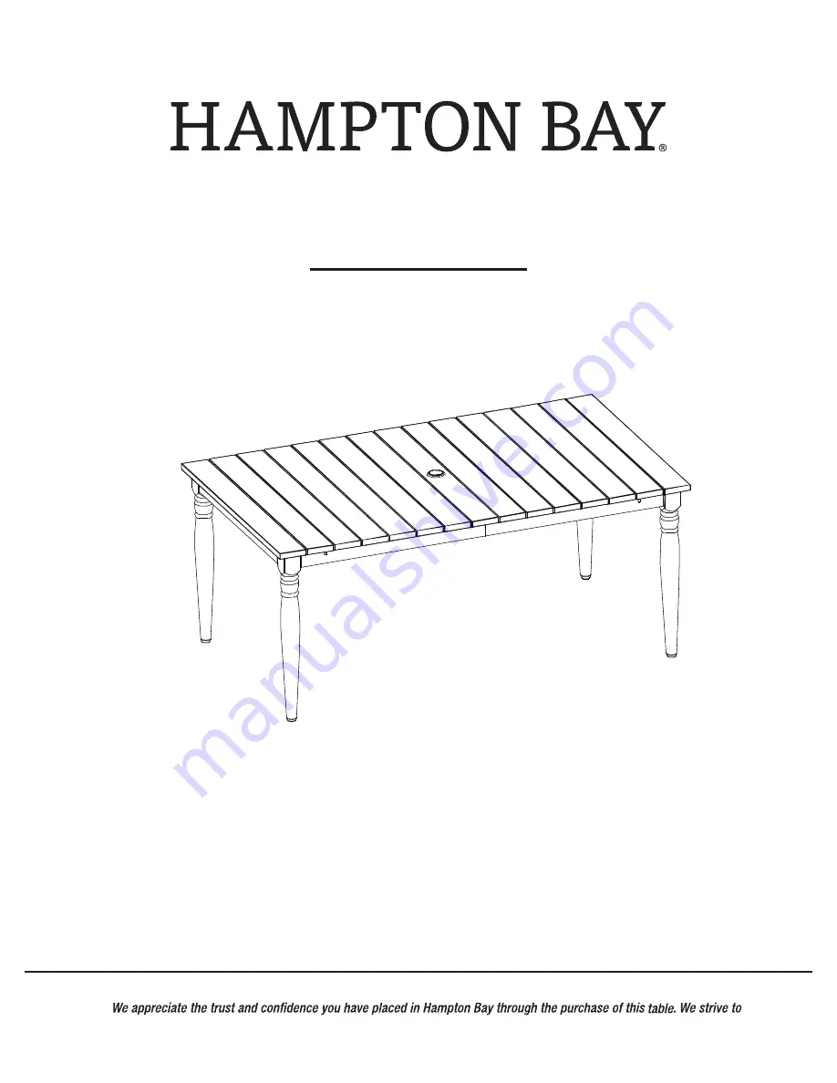 HAMPTONBAY 1000 000 000 Use And Care Manual Download Page 1