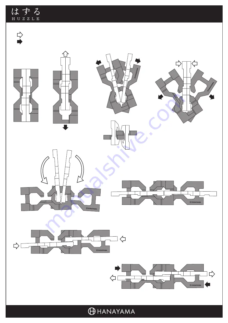 Hanayama HUZZLE CAST HOURGLASS Instructions Download Page 1