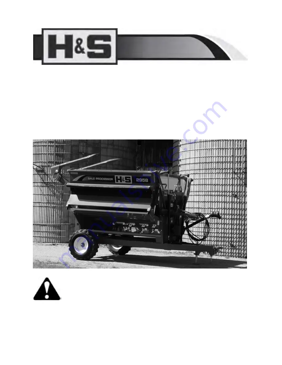 H&S 2958 Operator'S & Parts Manual Download Page 1